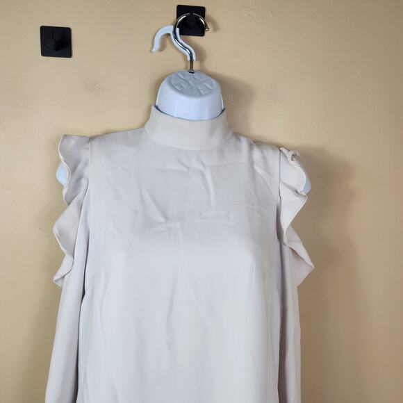 Wai Ming Women’s Dunn Dress Turtleneck Sheath Dress in Cream Size 0 - Picture 2 of 12